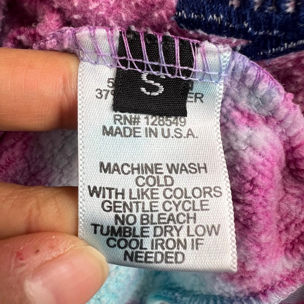 Aviator Nation Pink Blue Tie Dye Full Zip Hoodie Sweatshirt Womens Small Logo - Picture 10 of 12